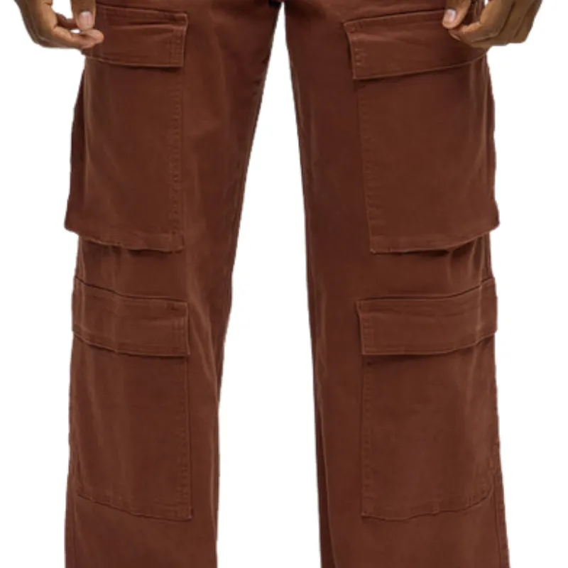 Men's Vintage Drawstring Elastic Waist Multi-Pocket Cargo Pants 79714808F