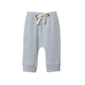 Nature Baby Cotton Drawstring Pants - Grey Marl