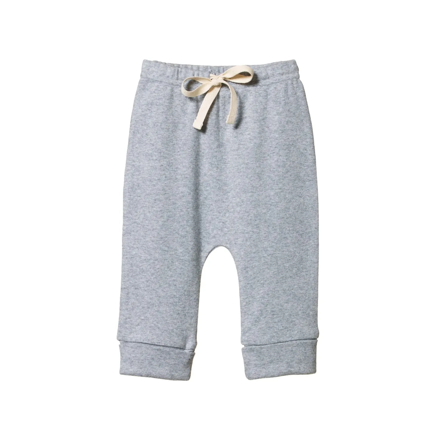 Nature Baby Cotton Drawstring Pants - Grey Marl