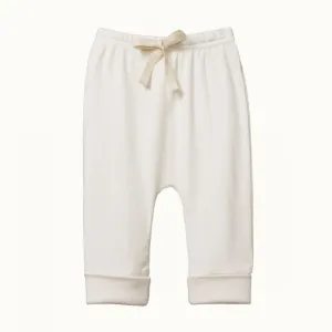 Nature Baby Cotton Drawstring Pants - Natural