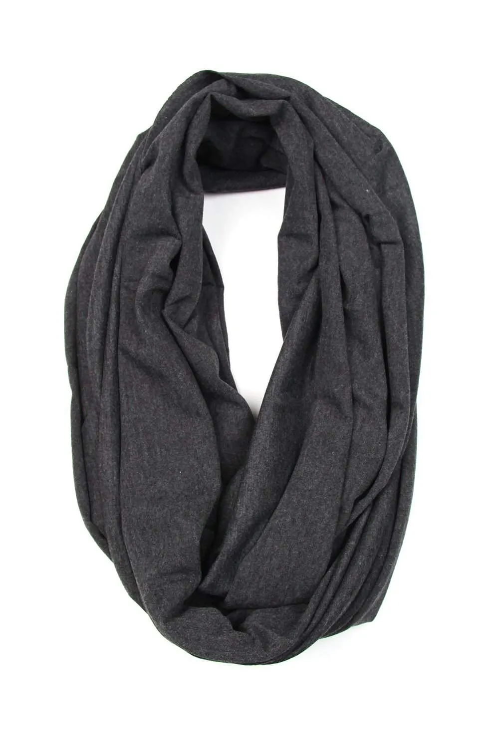 Necklush Circle Scarf / Charcoal Gray / Unisex