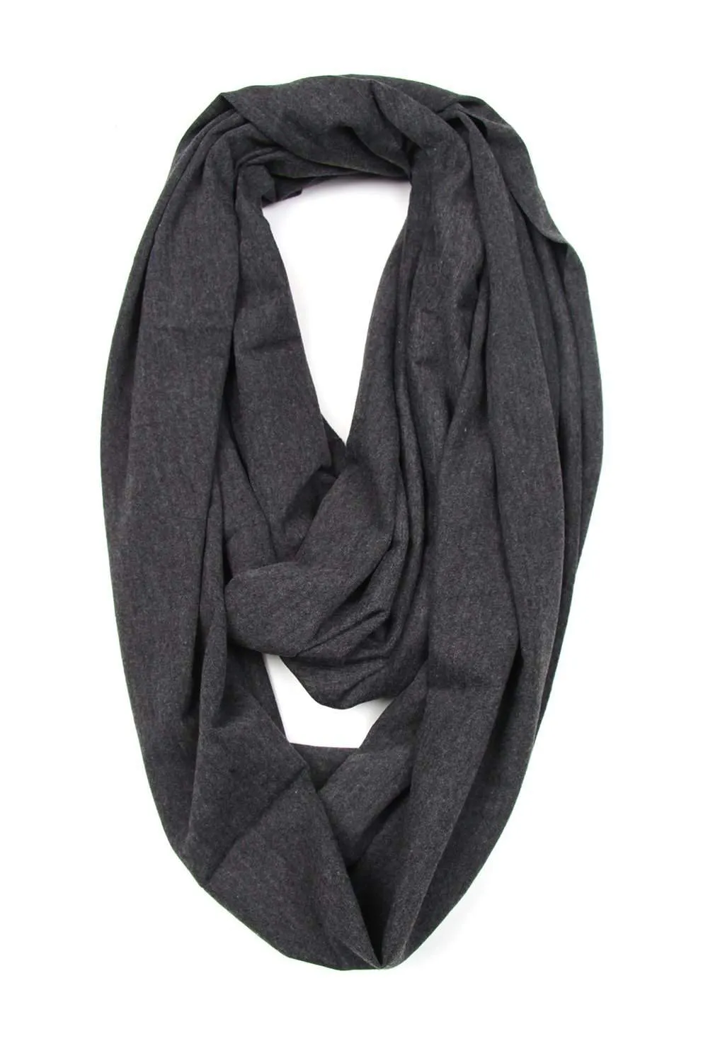 Necklush Circle Scarf / Charcoal Gray / Unisex