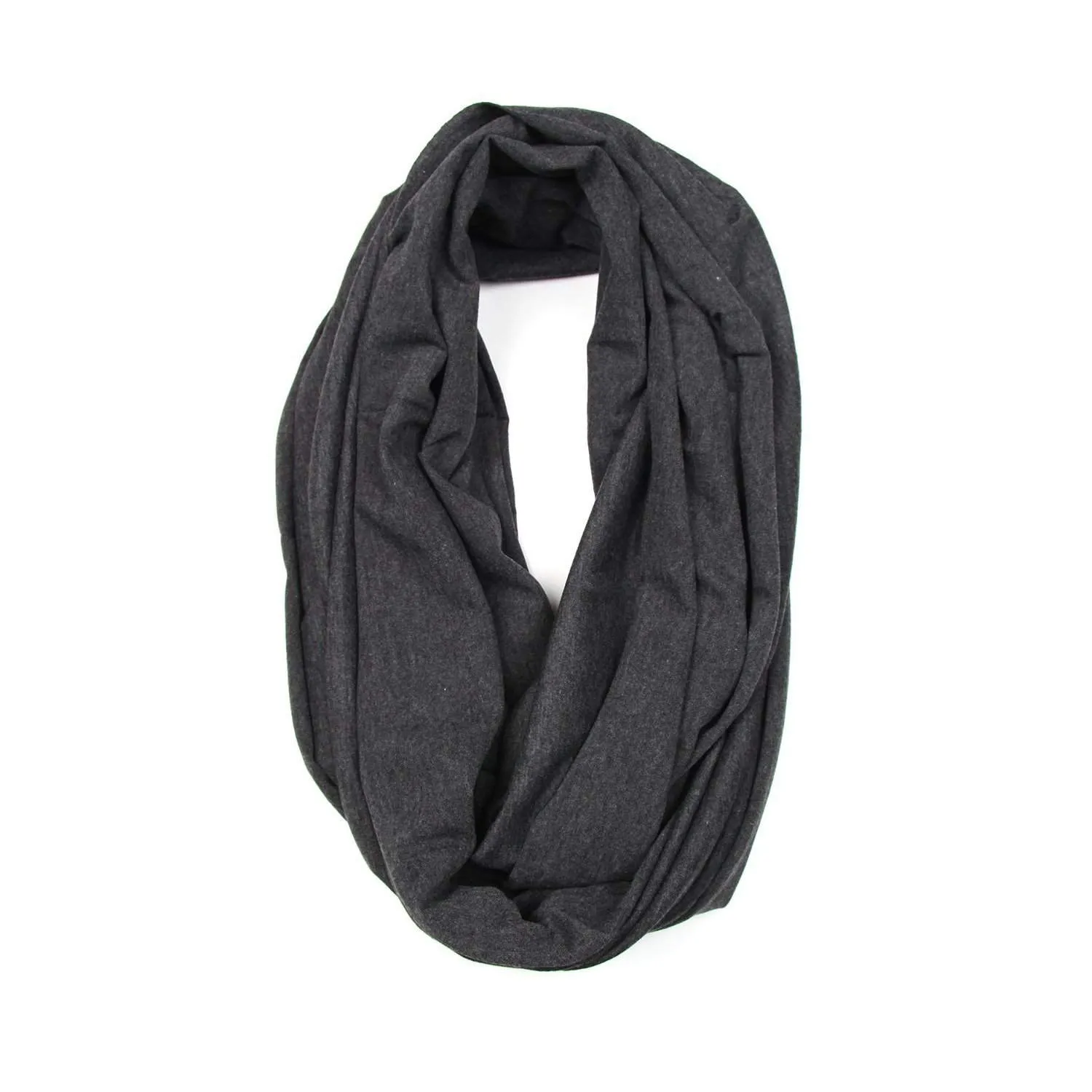 Necklush Circle Scarf / Charcoal Gray / Unisex