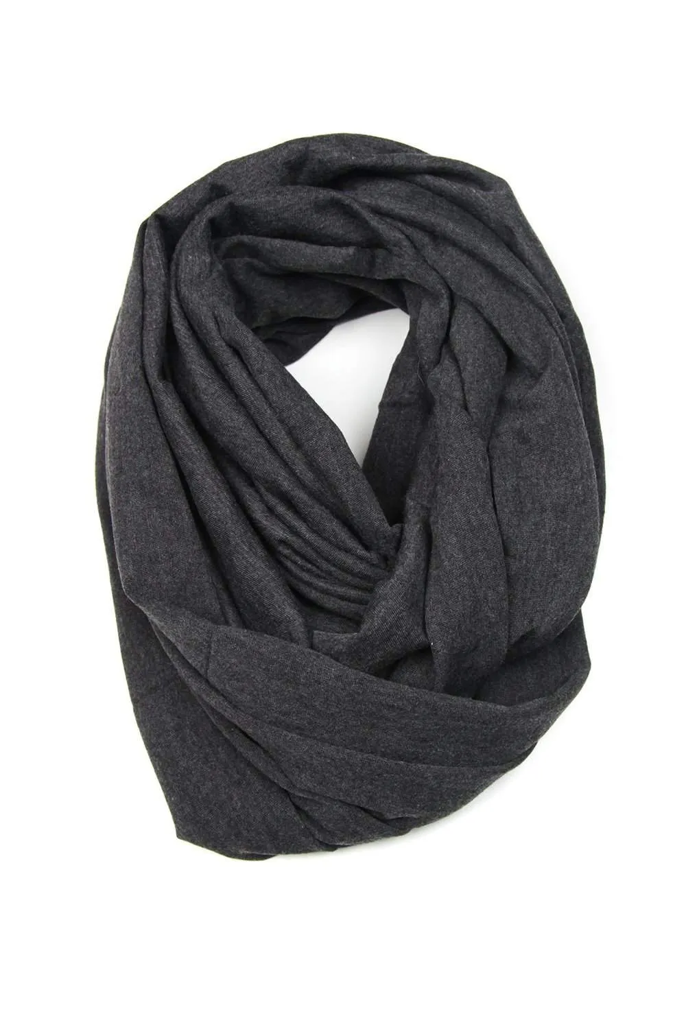 Necklush Circle Scarf / Charcoal Gray / Unisex