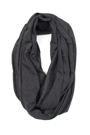 Necklush Circle Scarf / Charcoal Gray / Unisex