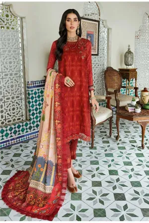 Noor by Saadia Asad - Design 6A Noor Embroidered Prints Woolen Shawl Collection