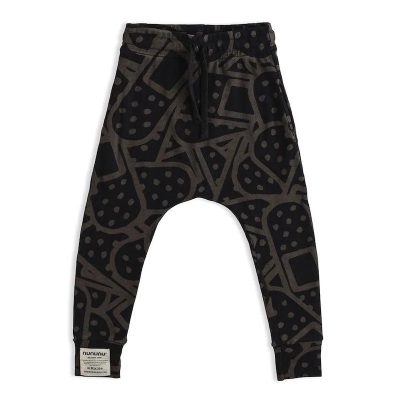 NUNUNU Light Bandaid Baggy Pants Black