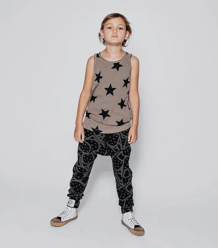 NUNUNU Light Bandaid Baggy Pants Black