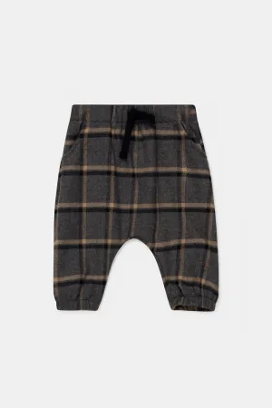 Plaid flannel baby pants