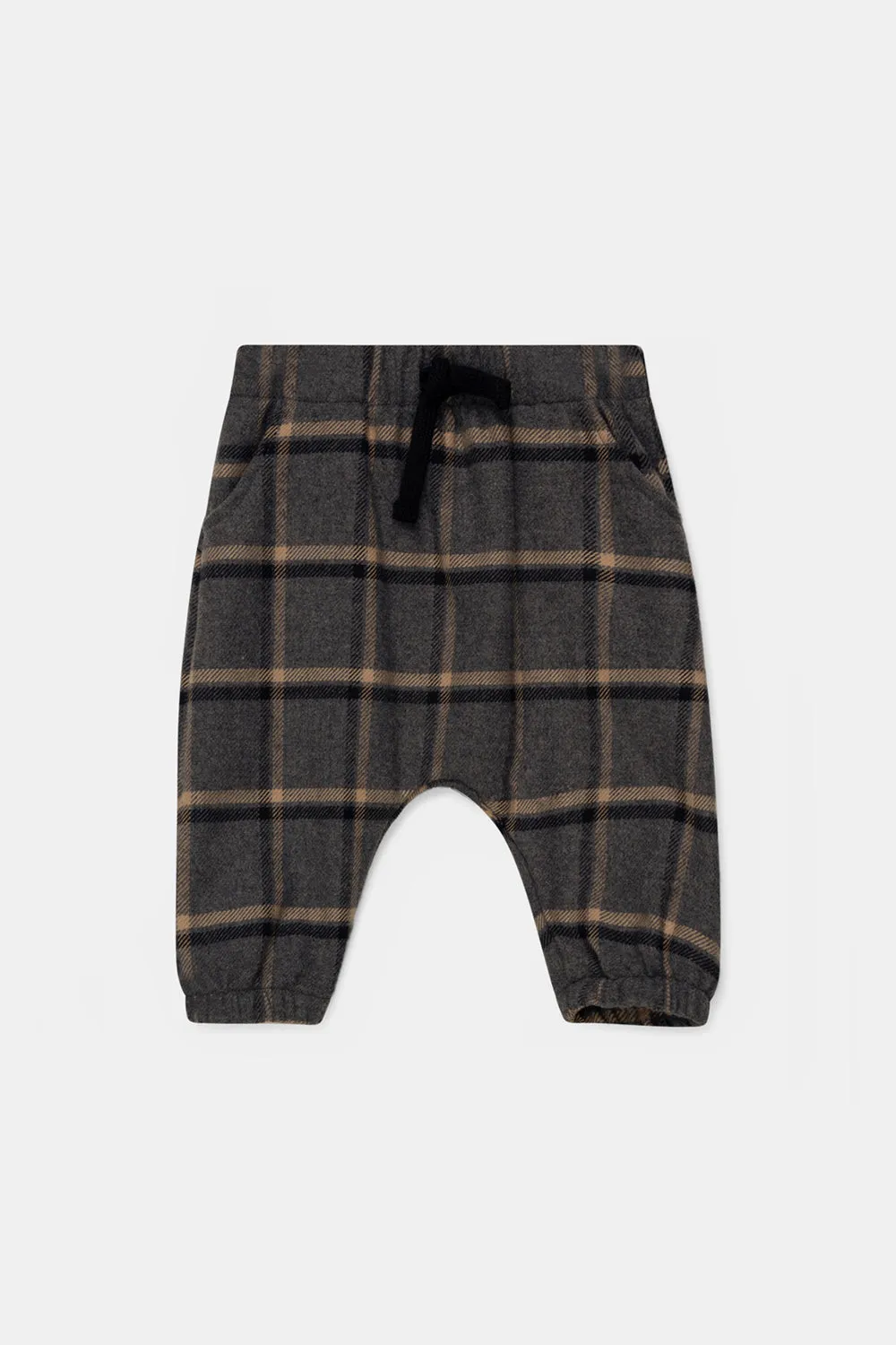 Plaid flannel baby pants