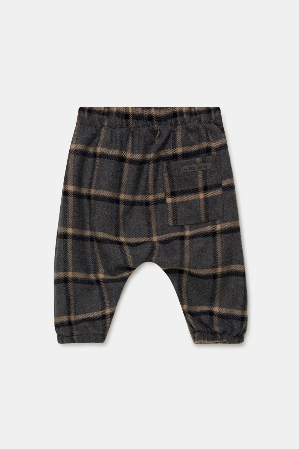 Plaid flannel baby pants