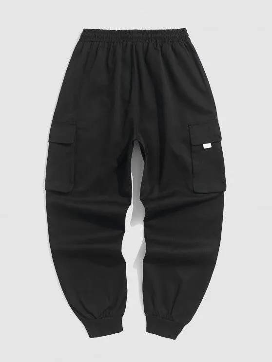 Plaid Hooded Shirt And Cargo Pants Set