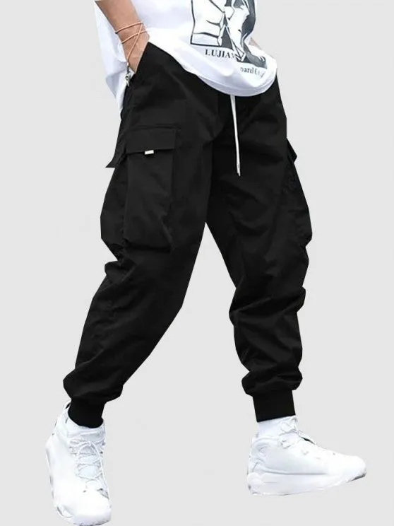 Plaid Hooded Shirt And Cargo Pants Set
