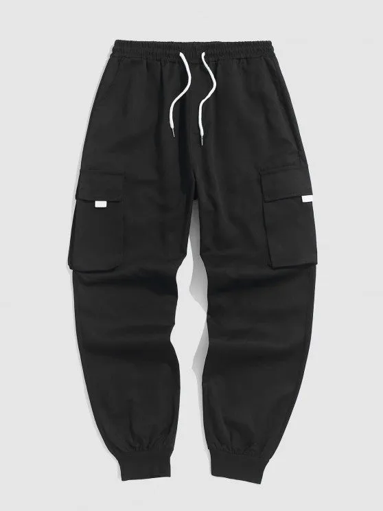 Plaid Hooded Shirt And Cargo Pants Set