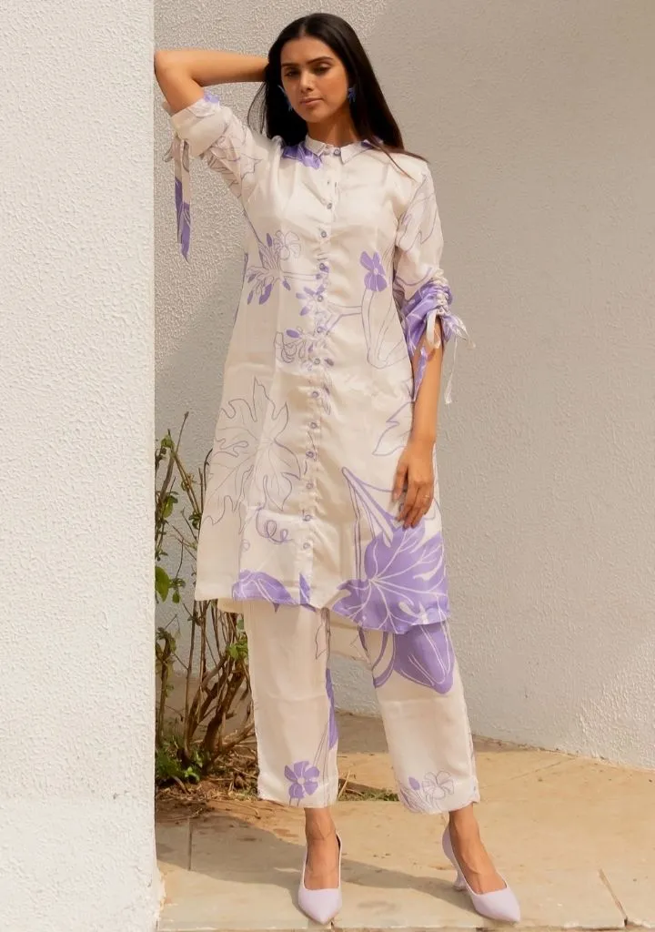 Purple Papeeta Tunic Set
