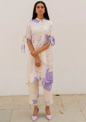 Purple Papeeta Tunic Set