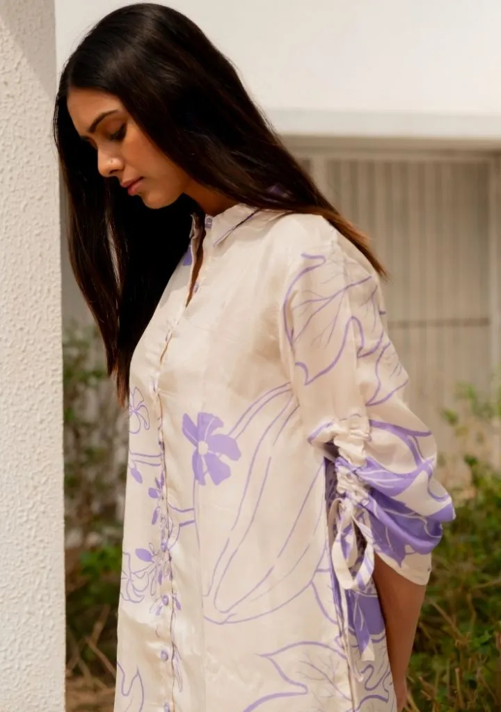 Purple Papeeta Tunic Set