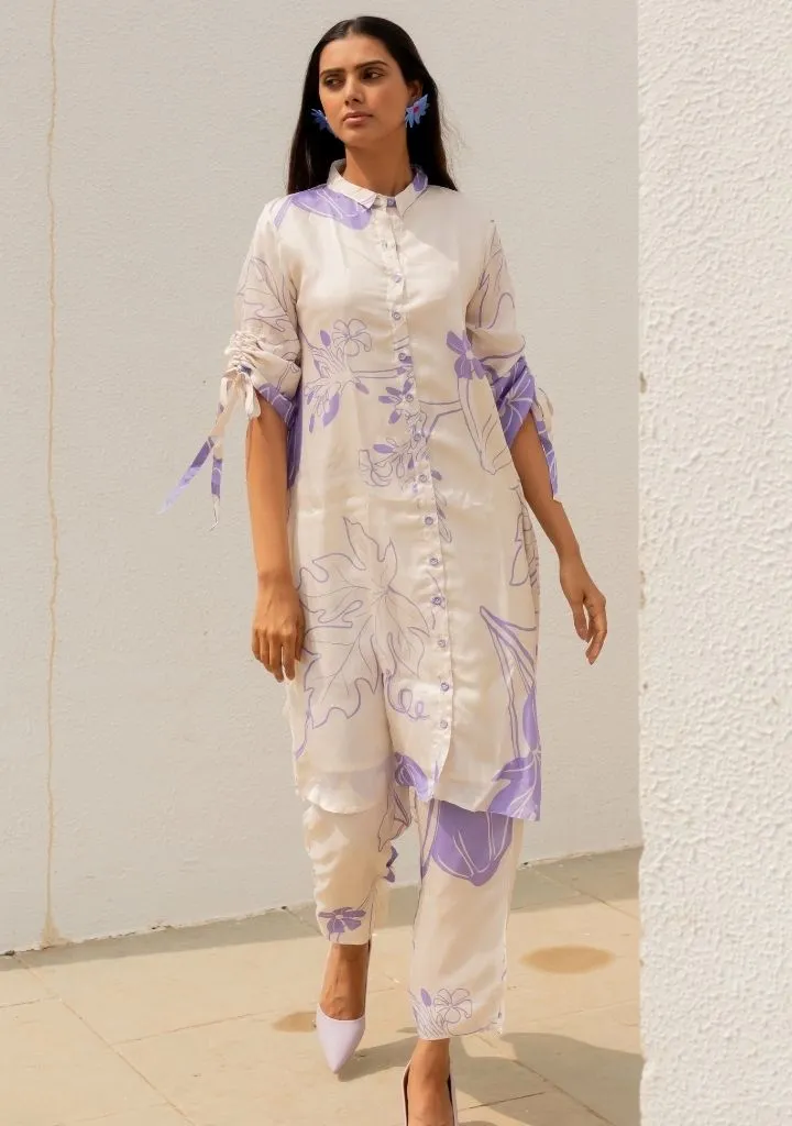 Purple Papeeta Tunic Set