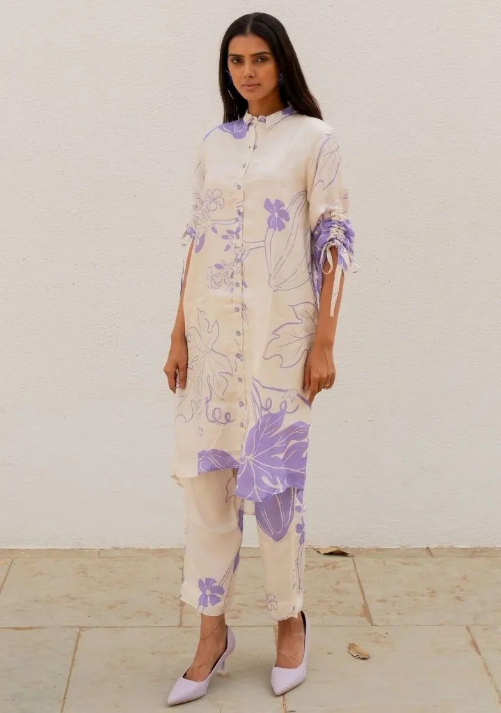 Purple Papeeta Tunic Set