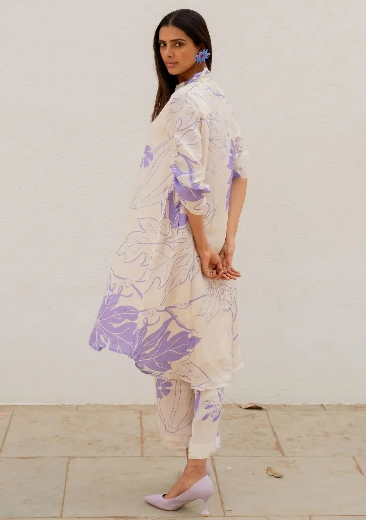 Purple Papeeta Tunic Set