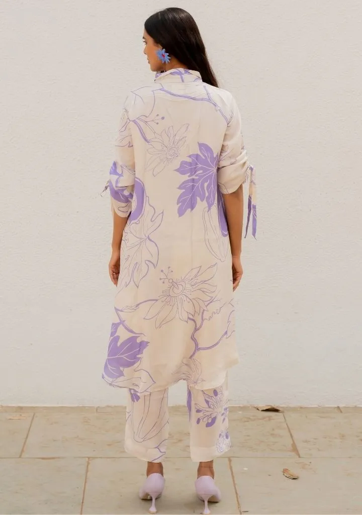 Purple Papeeta Tunic Set