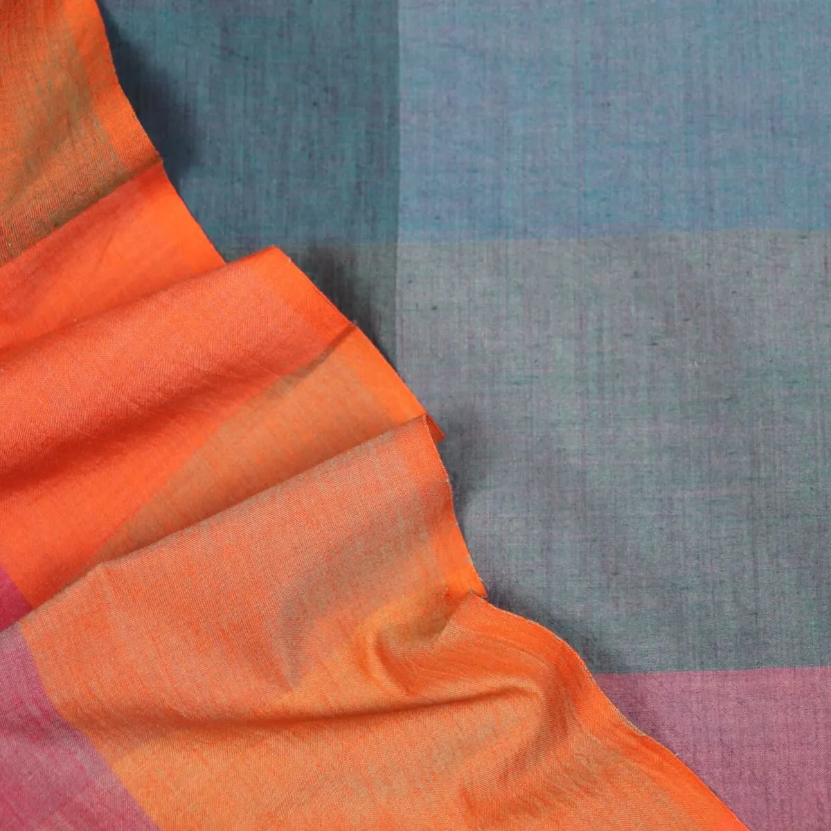 Rainbow Check Handloom Cotton — 0.44 Yard Remnant