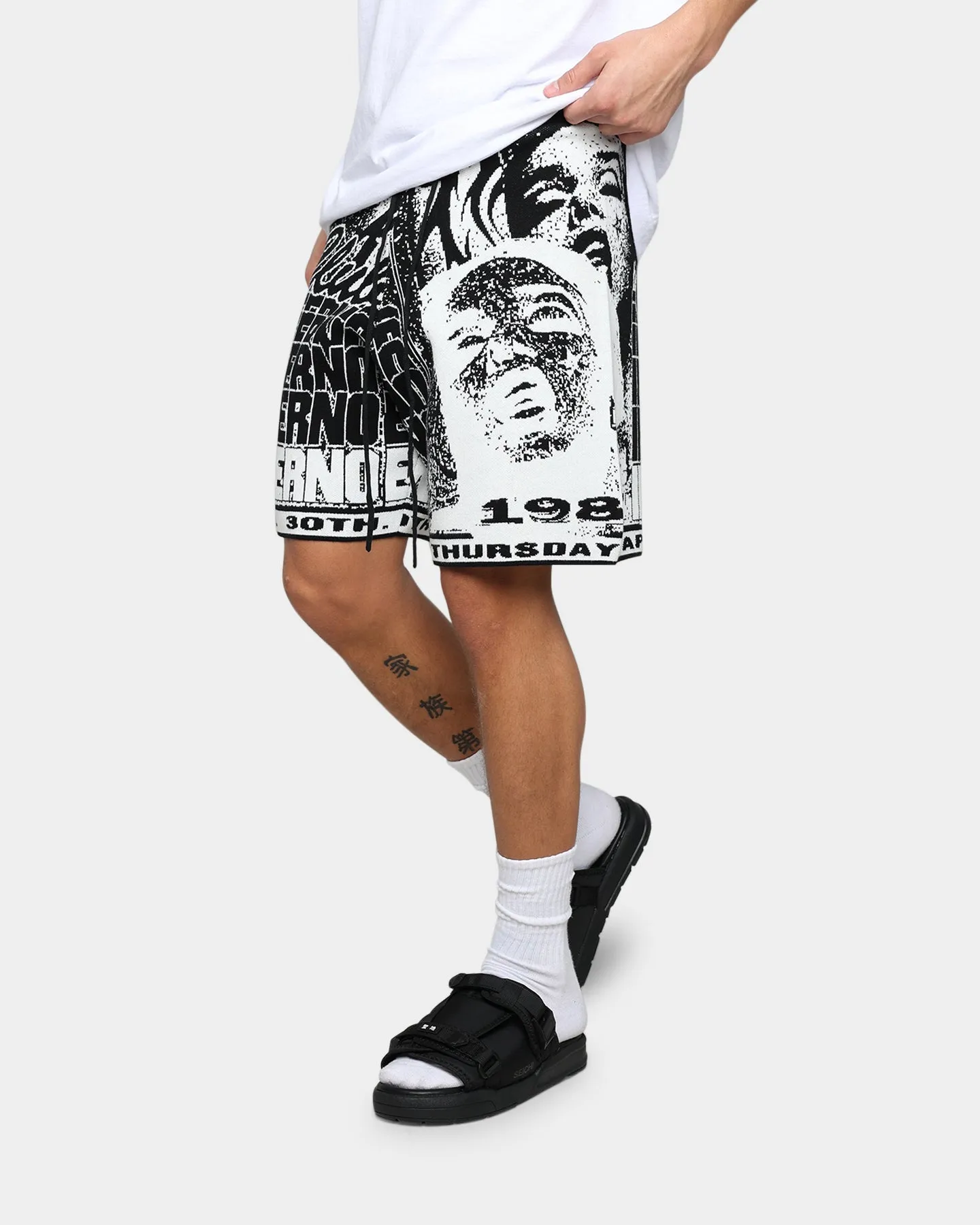 Renowned LA Club Inferno Knit Shorts Black