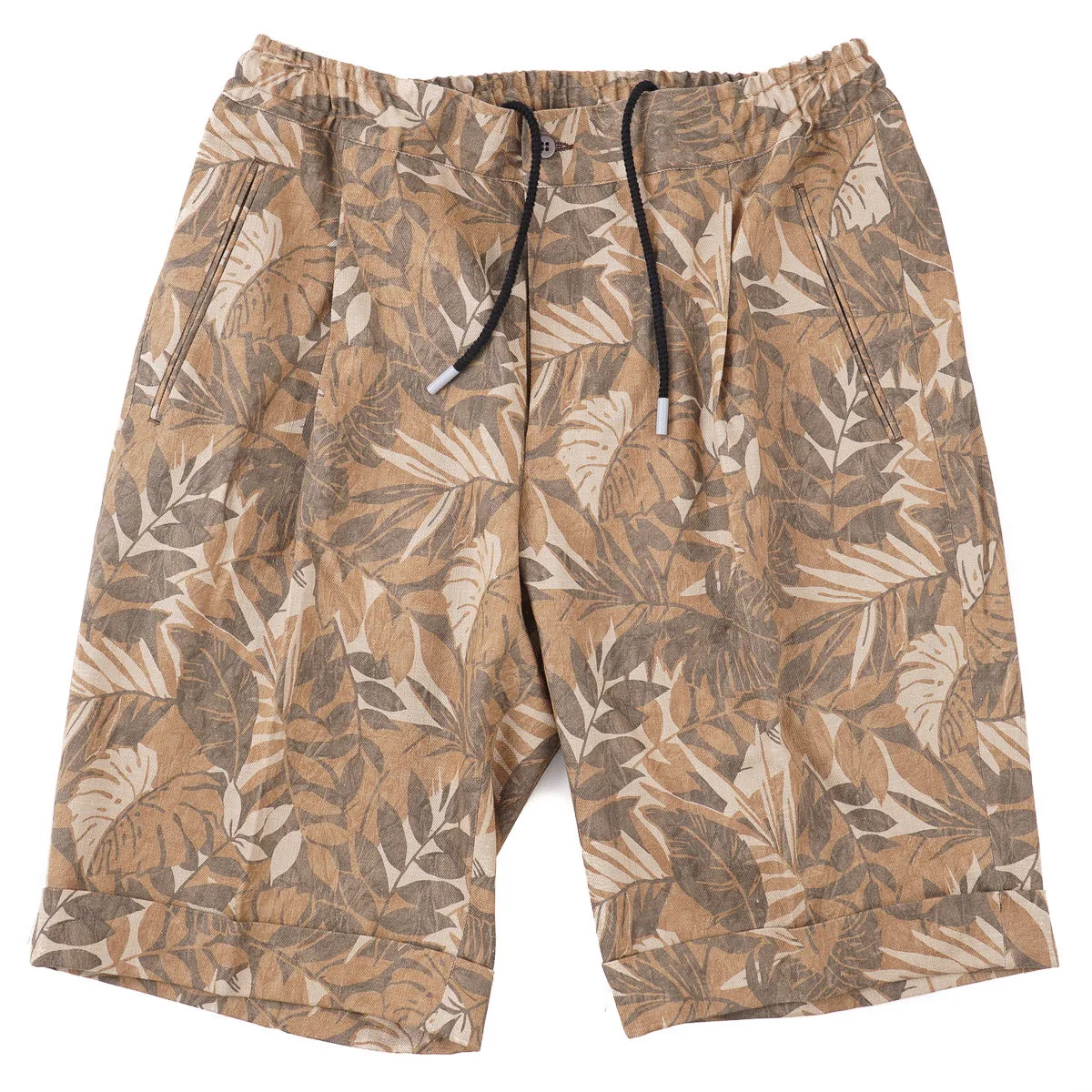 Sartorio Floral Print Drawstring Shorts