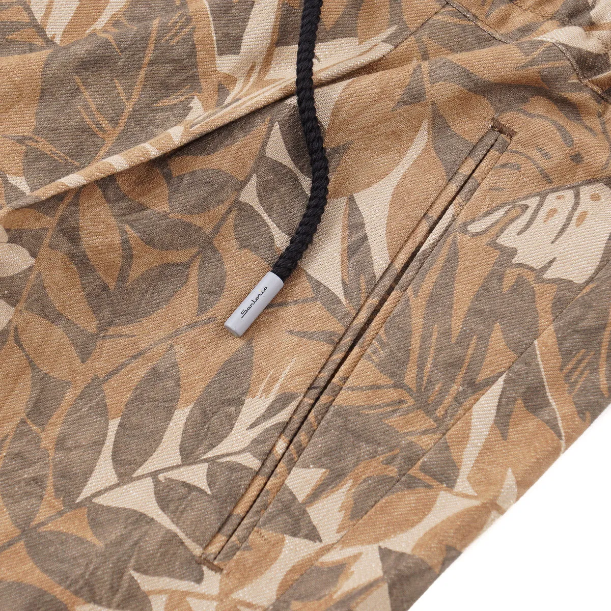 Sartorio Floral Print Drawstring Shorts