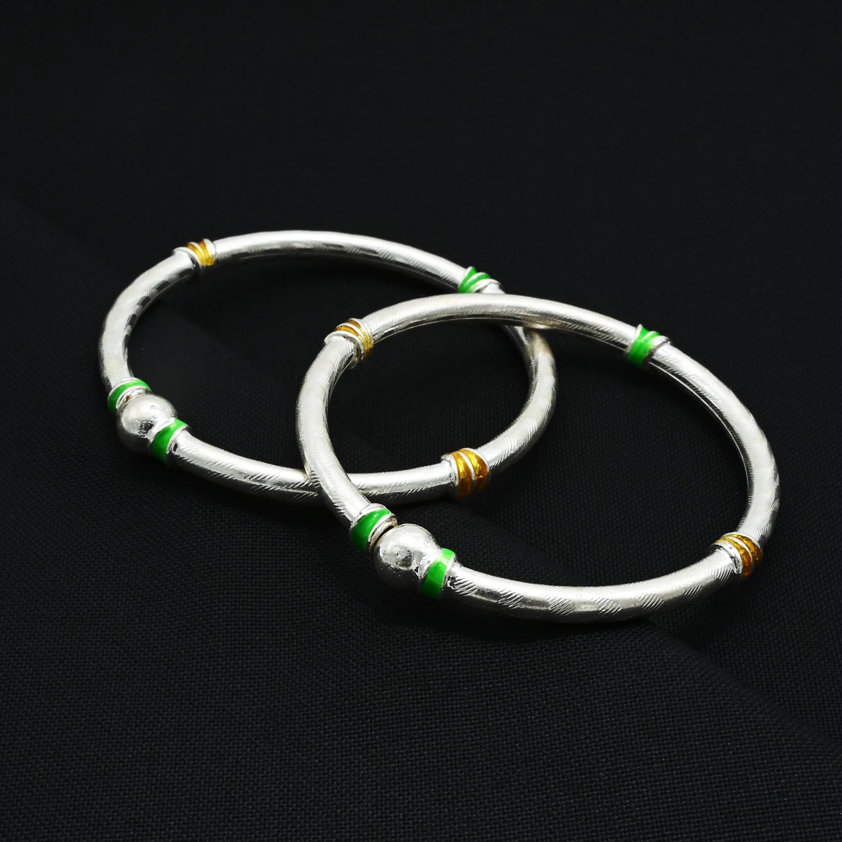 Silver Green And Yellow Sign Kada