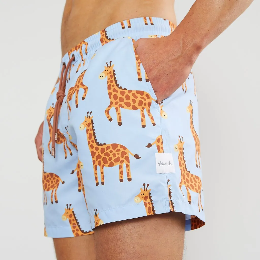 Skwosh Club MENS LONG NECK SWIM SHORTS