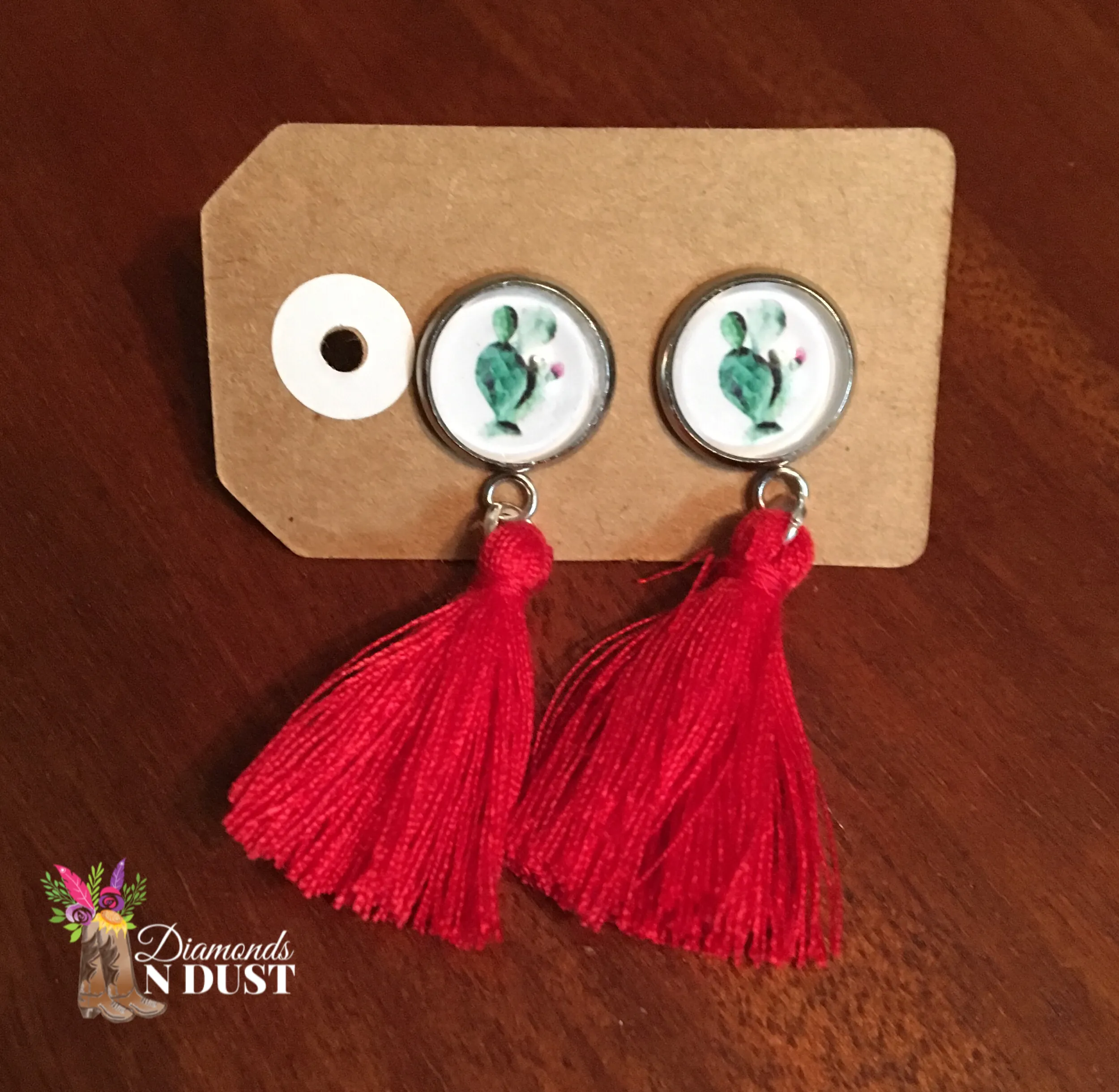 Small Tassel & Glass Earrings (3 styles)