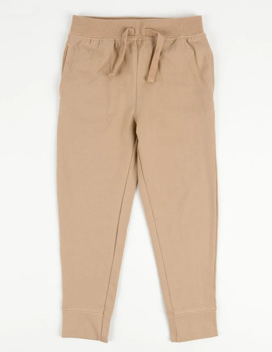 Solid Neutral Color Drawstring Pants