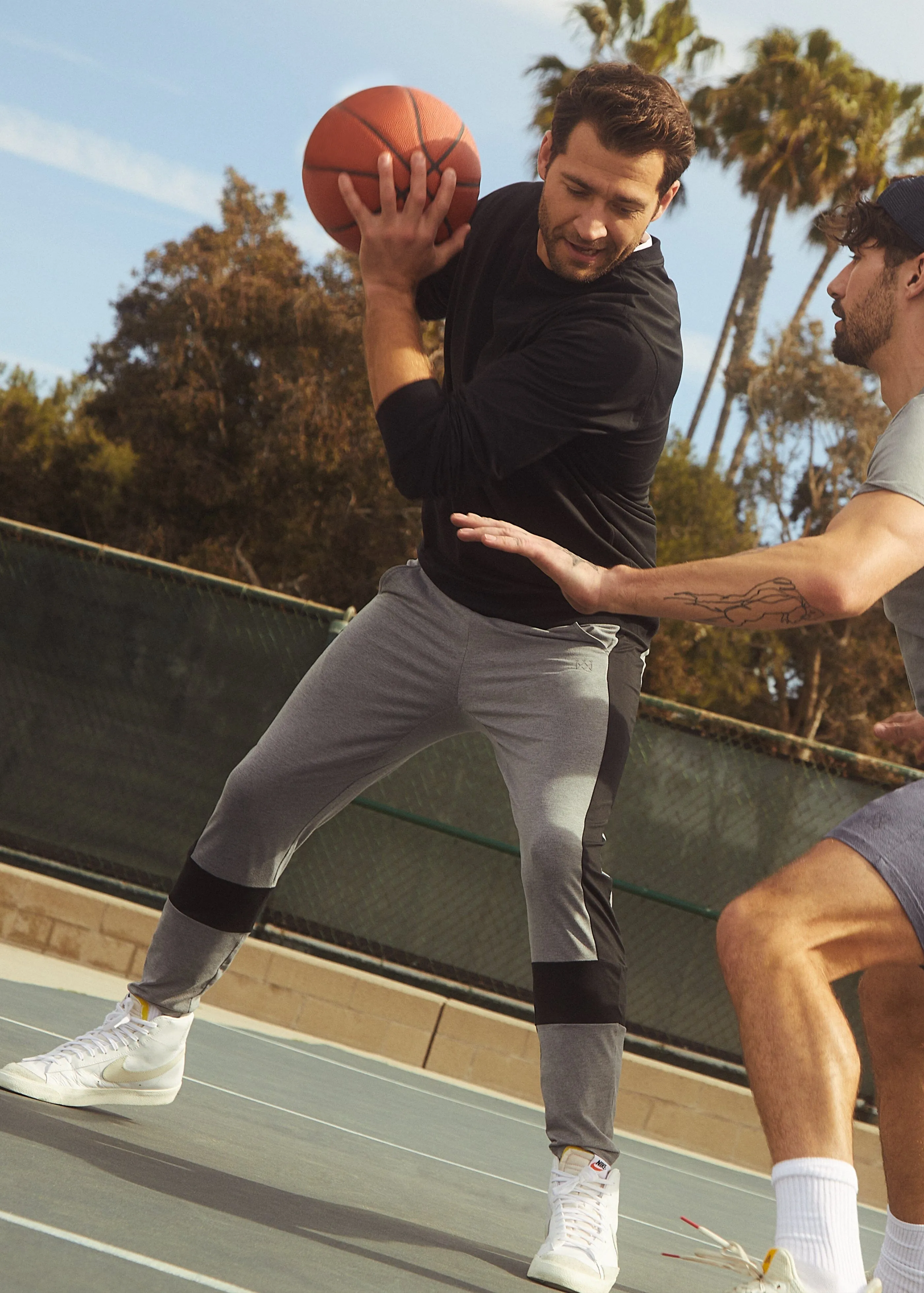 Summit Pant | Heather Grey w/ Black Stripe