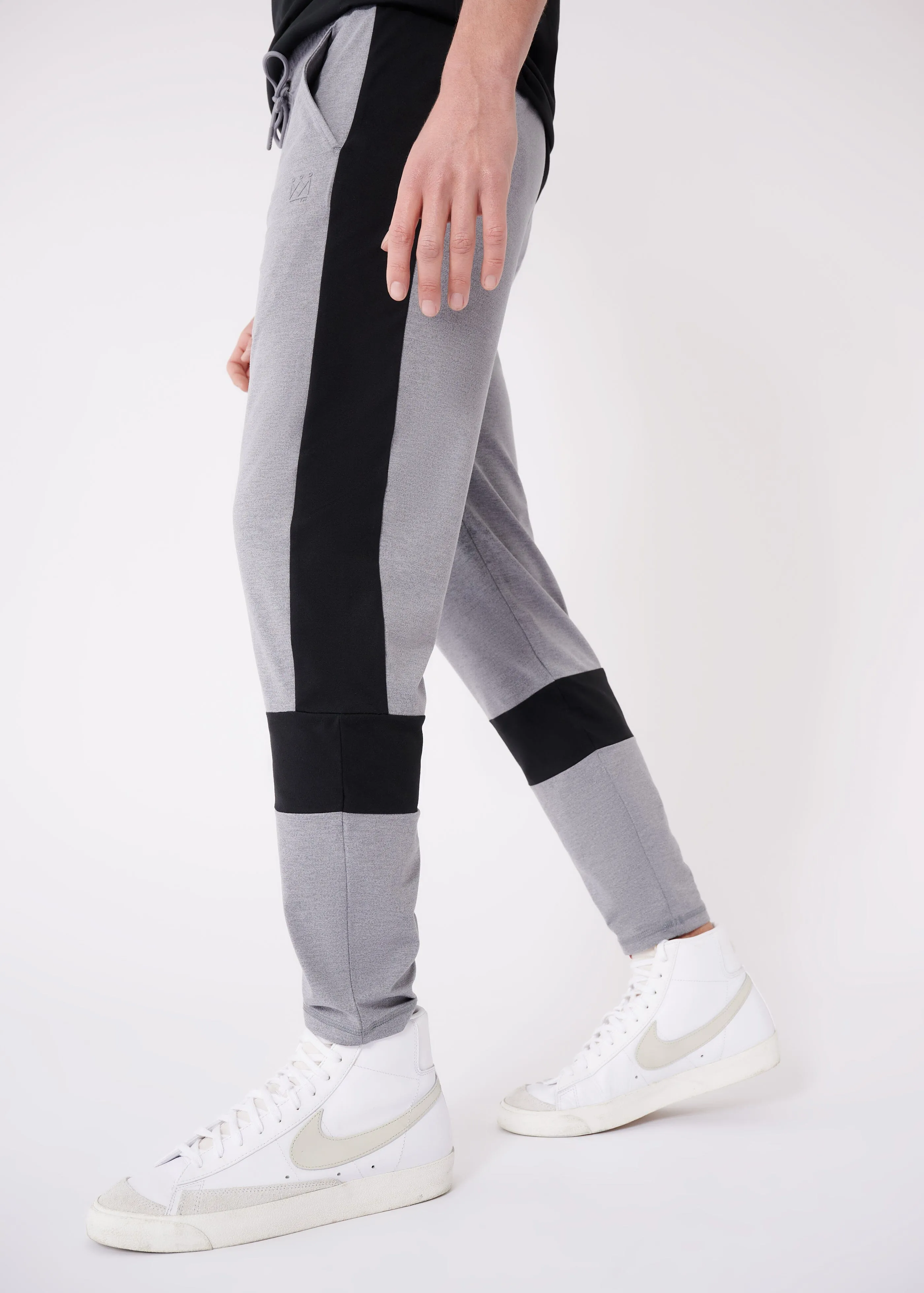 Summit Pant | Heather Grey w/ Black Stripe