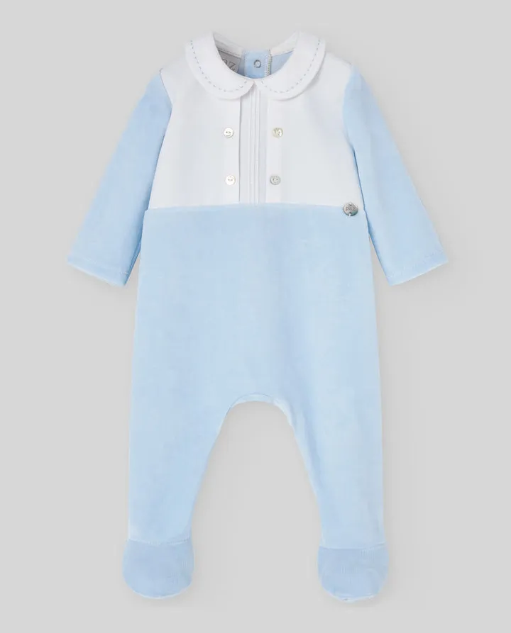Ternura Pleated Button Top Footie
