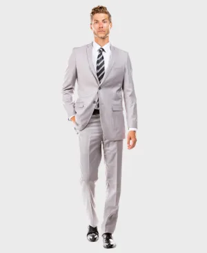Two Button Light Grey Slim Fit Suit