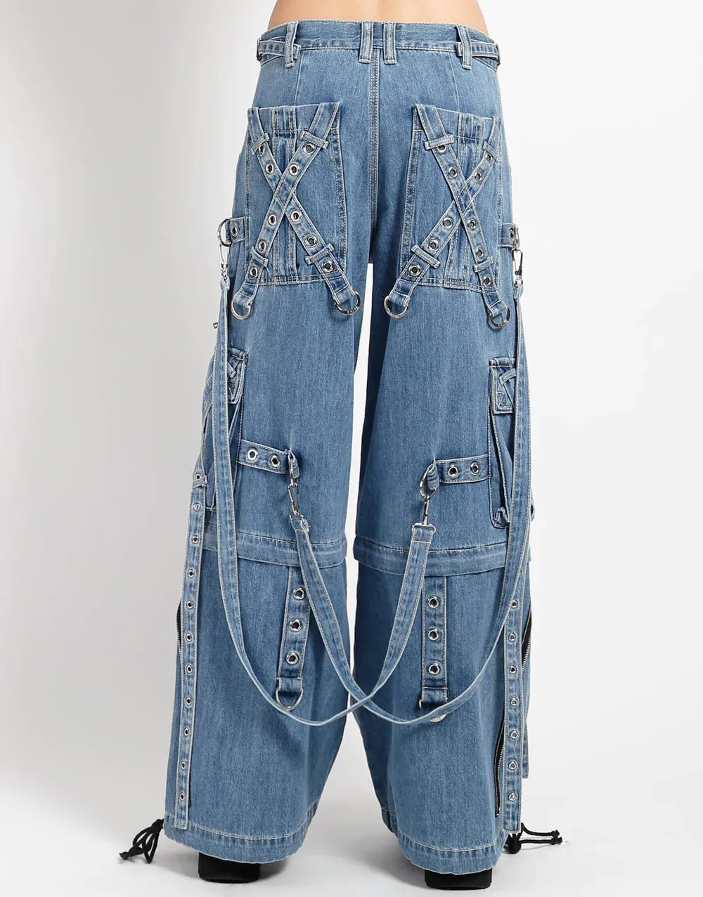 UNISEX Light Blue Denim X-Strap Pant