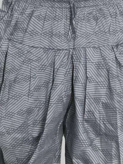 VASTRAMAY Men's Grey Cotton Blend Cowl Dhoti Pant