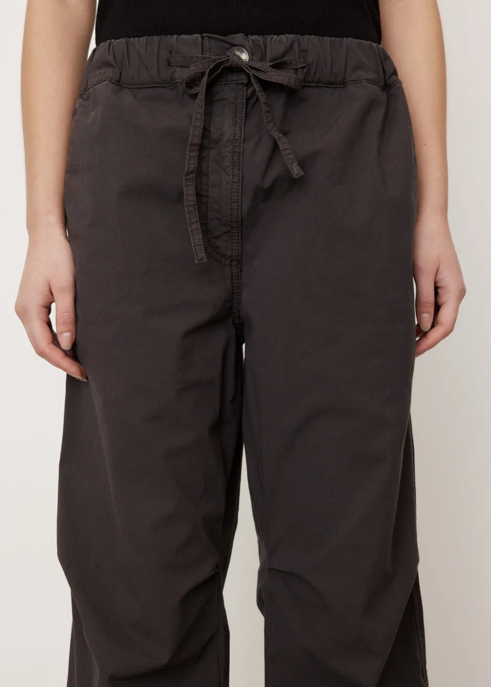 Washed Cotton Canvas Drawstring Pants