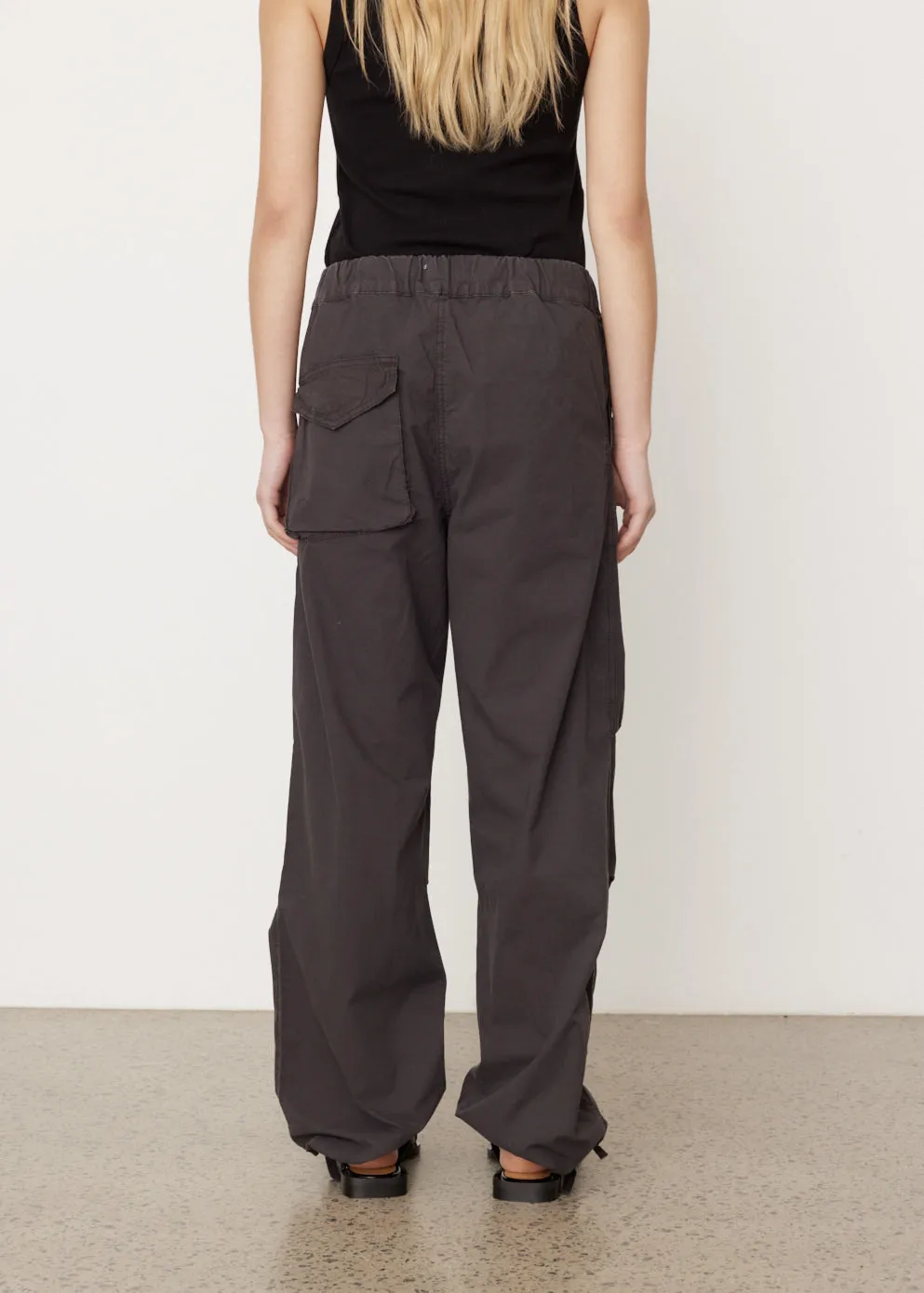 Washed Cotton Canvas Drawstring Pants