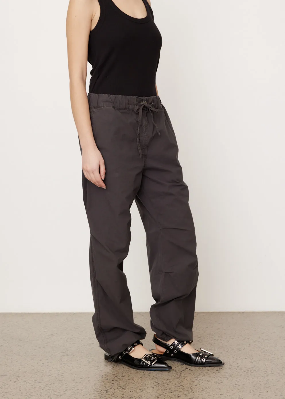 Washed Cotton Canvas Drawstring Pants