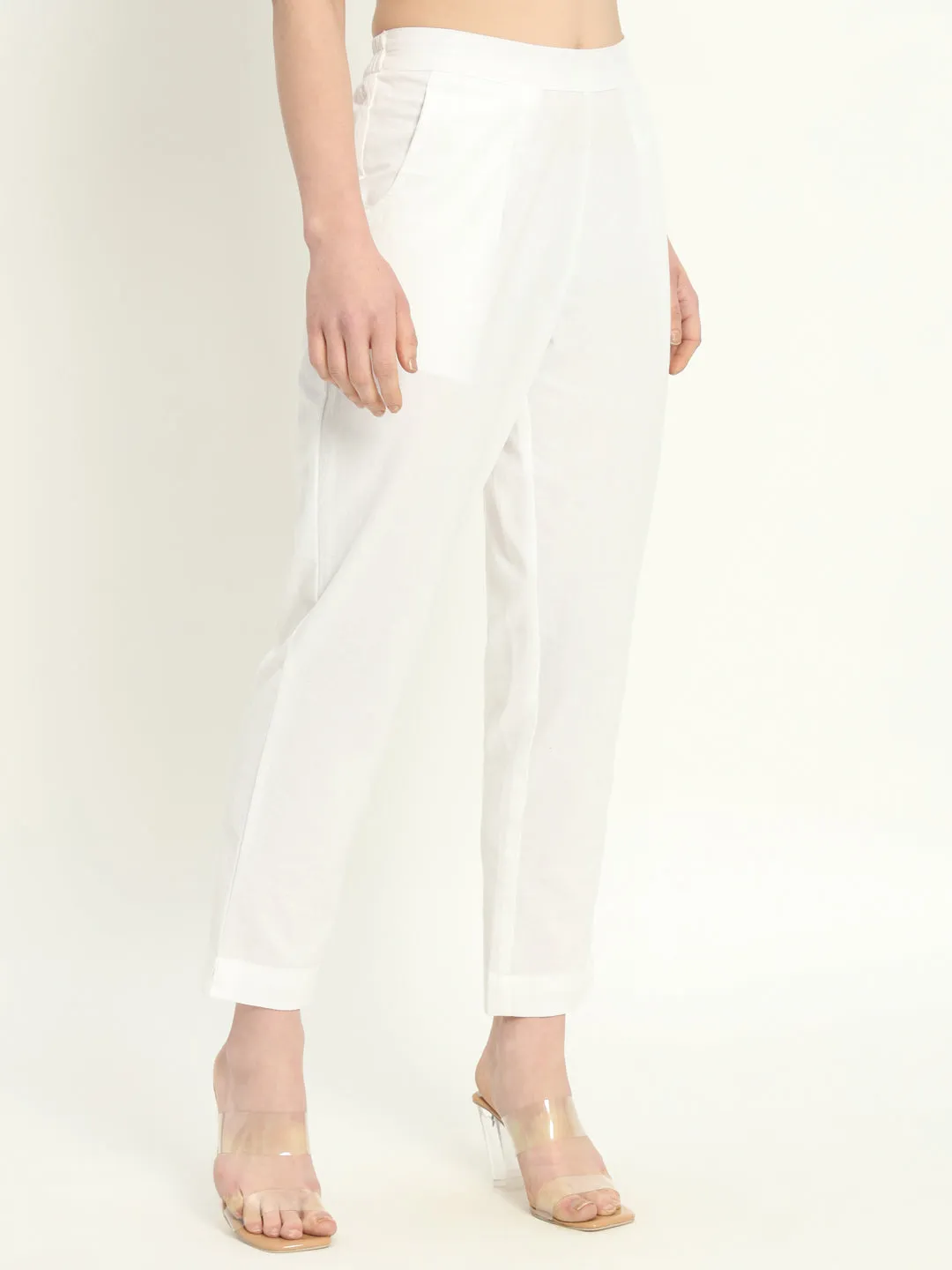 WHITE COTTON PANTS