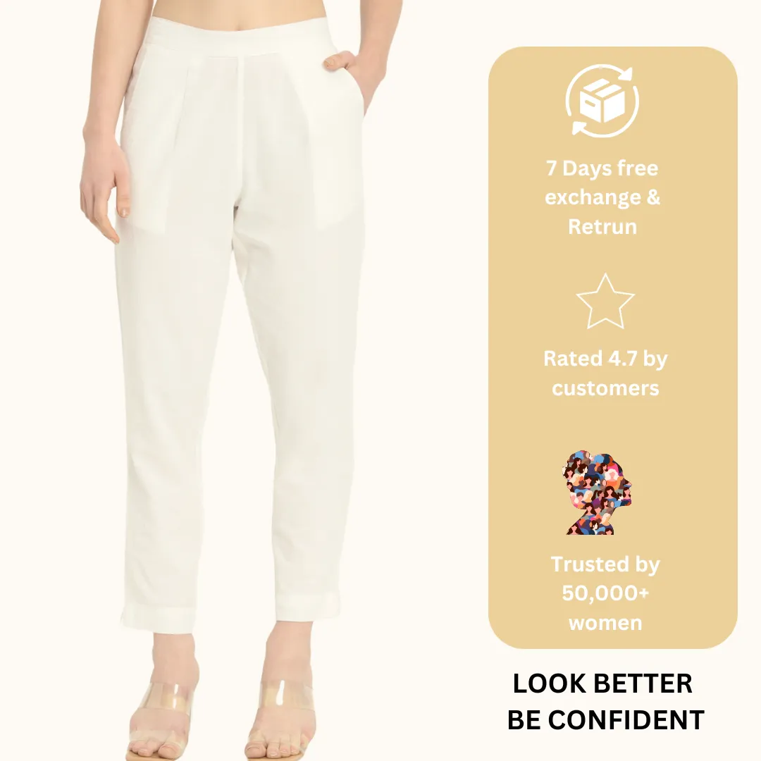 WHITE COTTON PANTS