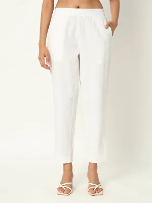 WHITE COTTON PANTS