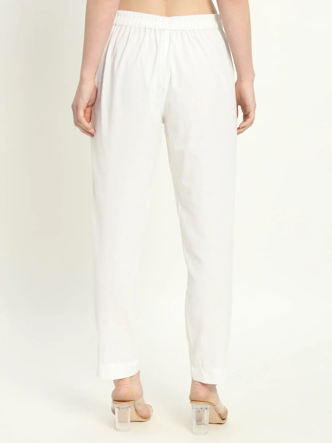 WHITE COTTON PANTS