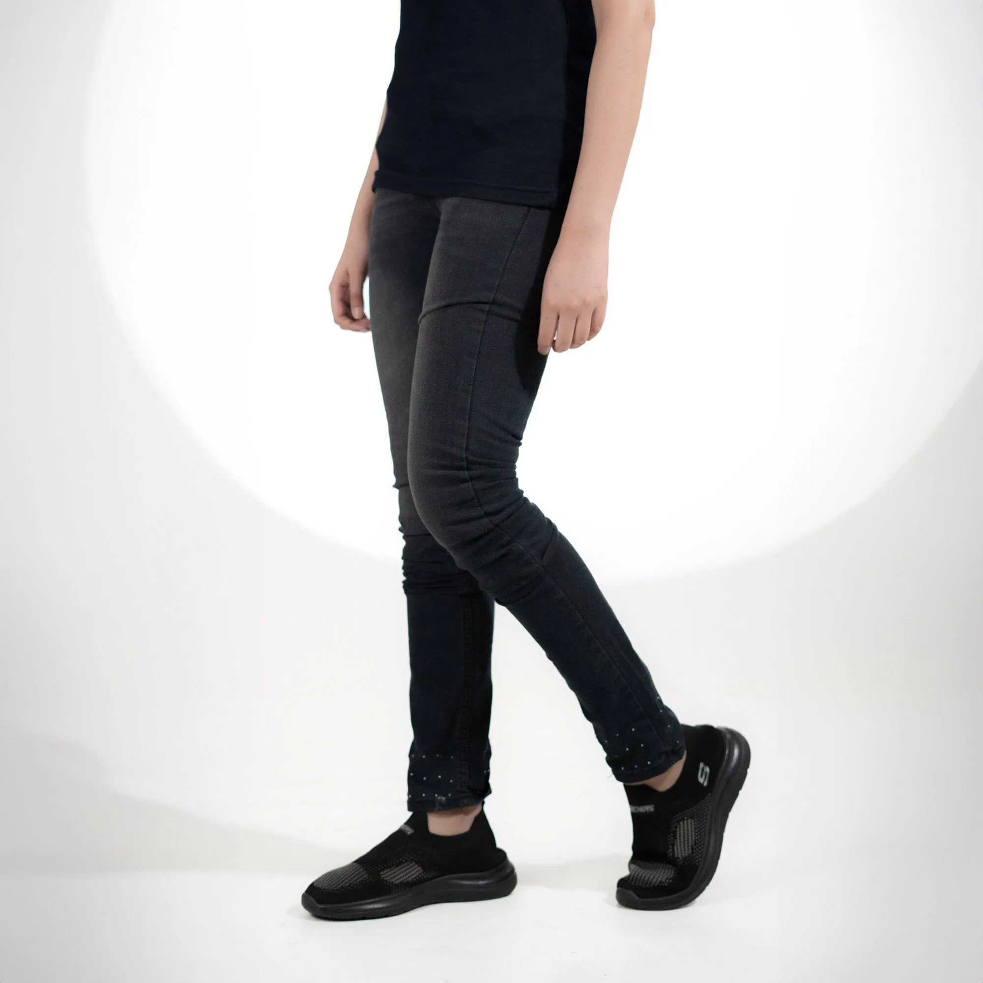 Women's Fashionista Bead-Embellished Denim Pants