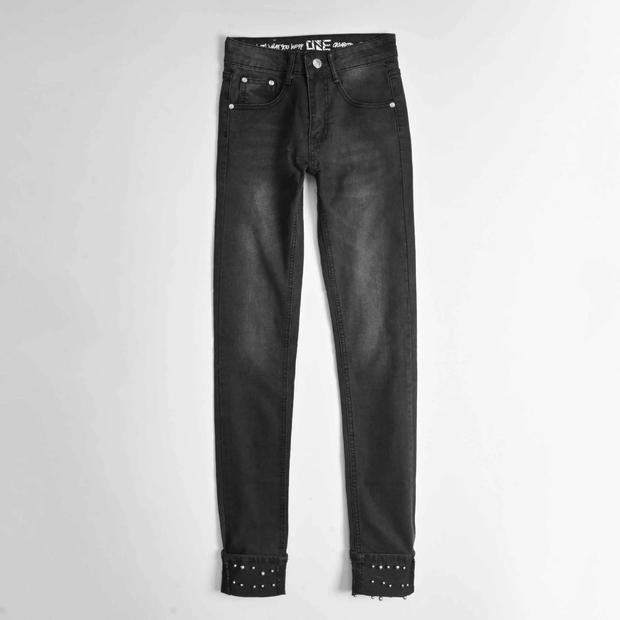 Women's Fashionista Bead-Embellished Denim Pants