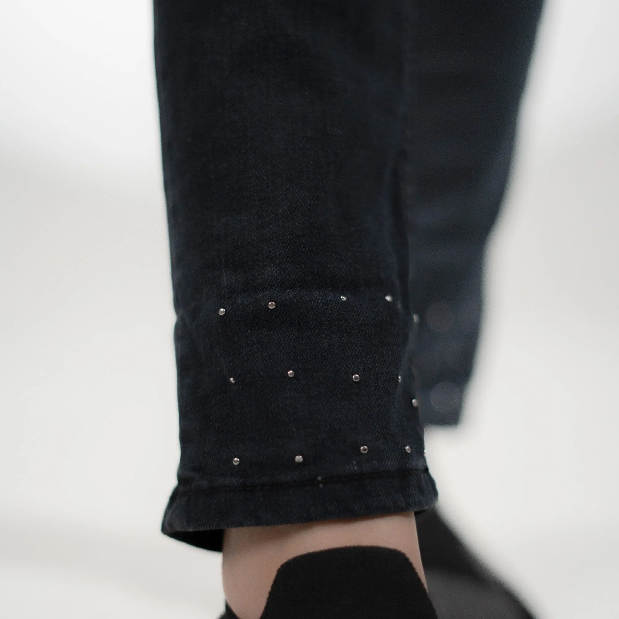 Women's Fashionista Bead-Embellished Denim Pants