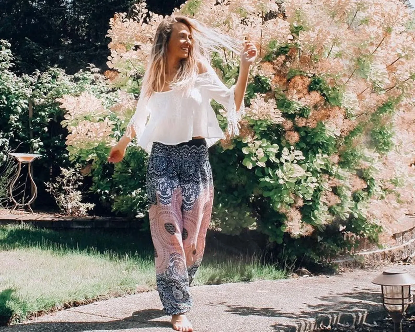 Women's Mandala Harem Pants Mystic Gray
